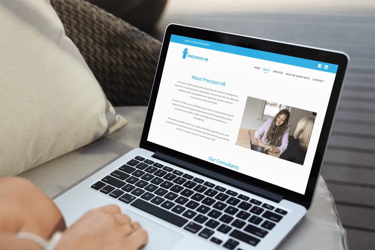 Precision HR website shown in the original Web Team Adelaide portfolio